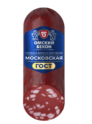 Колбаса Омский бекон Московкая Гост варено-копченая  кг - фото 40910