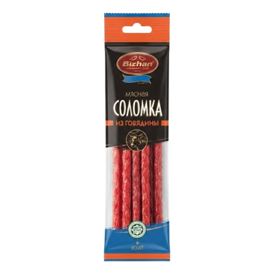Мясная соломка Bizhan с говядиной 80гр - фото 41123