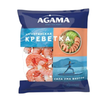 Креветки Agama красные Аргентинские в панцире б/г с/м 41/50 450гр - фото 41169