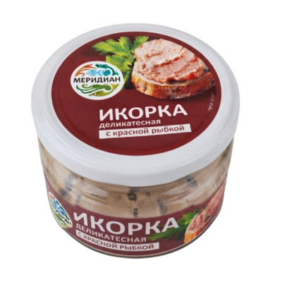 Икорка Меридиан деликатесная с красной рыбкой 160гр - фото 41183