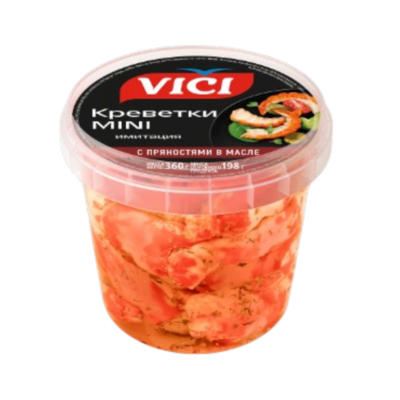 Креветки VICI mini имитация с пряностями в масле 360гр - фото 41189