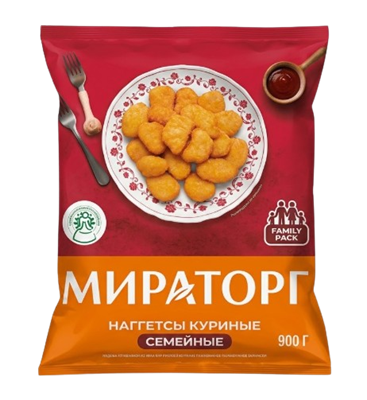 Наггетсы Мираторг куриные Семейные 900гр - фото 41218