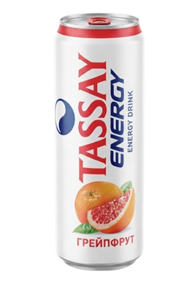 Энергетический напиток Tassay Energy со вкусом грейпфрута ж/б 0,45л - фото 41602
