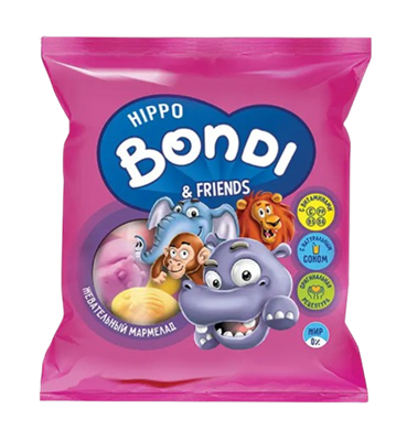 Жевательный мармелад Hippo Bondi&Friends 100гр - фото 41661