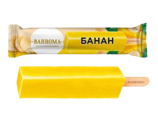 Мороженое Bahroma лед молочный со вкусом Банана 68гр - фото 42009