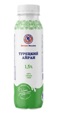 Турецкий Айран Восток Молоко пэт-бутылка 1,5% 280гр - фото 42757