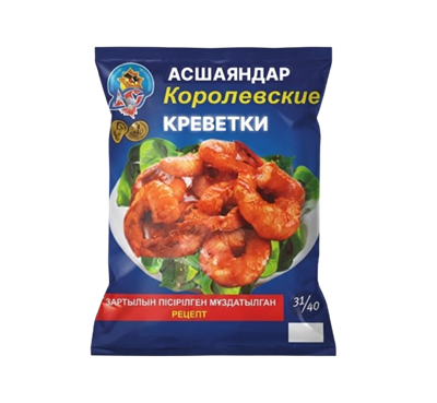Креветки Королевские АС в/м с хвостиком 31/40 1кг - фото 43300