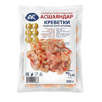 Креветки АС Очищенные 90/120 250гр - фото 43302