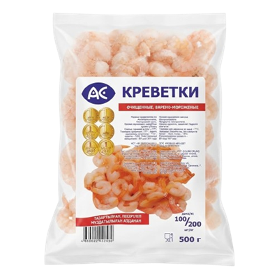 Креветки АС Очищенные 100/200 500гр - фото 43303