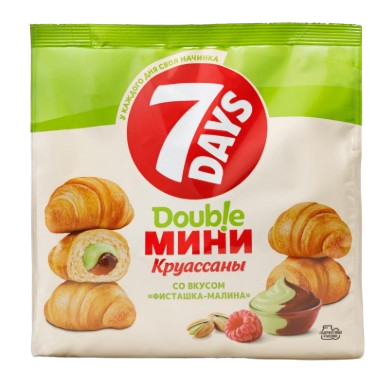 Мини круассаны 7DAYS со вкусом малины и фисташки 265гр - фото 43508