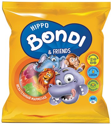 Жевательный мармелад Hippo Bondi&Friends 70гр. - фото 7657