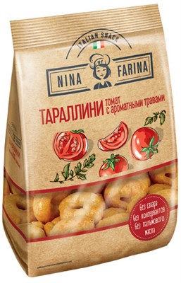 Тараллини Nina Farina с томатом и ароматными травами 180гр - фото 7691
