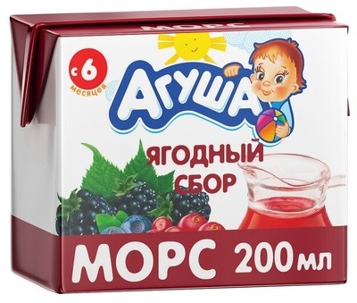 Морс Агуша Ягодный сбор 200мл - фото 8132