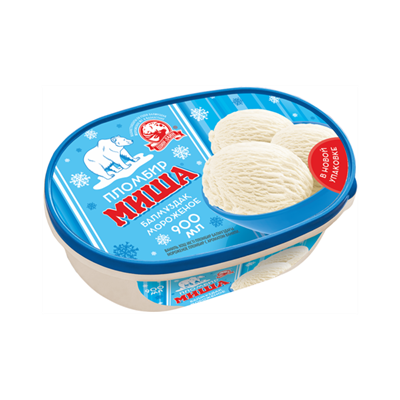 Мороженое Миша Пломбирное 450гр ванна - фото 8331