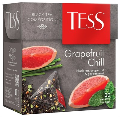 Чай черный Tess Grapefruit Chil 20 пирамид - фото 8420