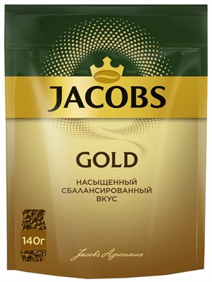 Кофе Jacobs Gold растворимый 140гр - фото 8540
