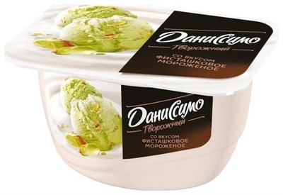 Творожный десерт Даниссимо Фисташковое мороженое 130гр - фото 8549