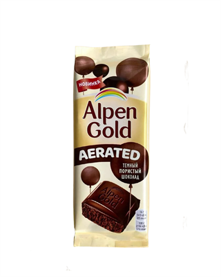 Шоколад Альпен Гольд Темный Пористый 80гр - фото 8657