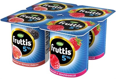 Fruttis жир 5% Инжир-чернослив-Малина-Земляника 115гр - фото 8881