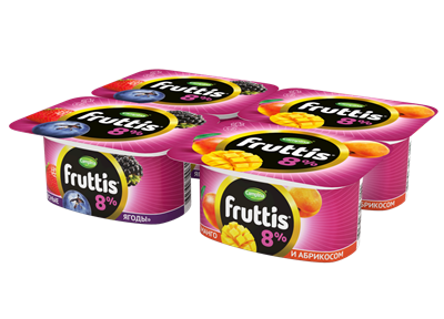 Fruttis жир 8% Абрикос-Манго-Лесные ягоды 115гр - фото 8953