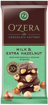 Шоколад OZERA Milk & Extra Hazelnut 90гр - фото 8994