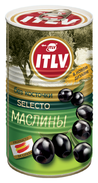 Оливки ITLV черные без косточек 370мл - фото 9176