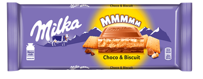 Шоколад Милка с шоколадной начинкой и молочным печеньем 300 гр - фото 9500