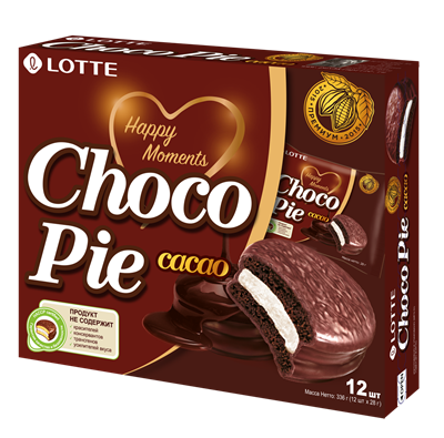 Печенье бисквитное Lotte Choco-Pie Какао 336гр - фото 9732