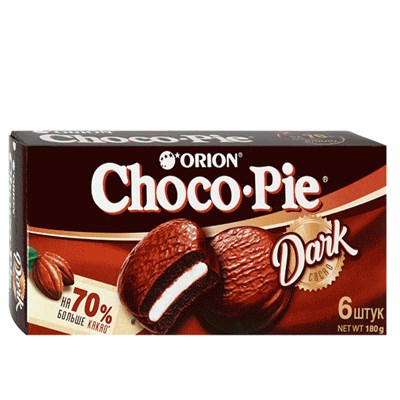 Печенье бисквитное Orion Choco-Pie Dark 180гр - фото 9822