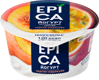 Йогурт Epica 4,8% персик-маракуйя 130гр
