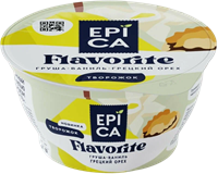Йогурт Epica Flavorite с грушей, ванилью и грец.орехом 8,0% 130гр