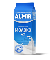 Молоко Almir 0,9л жир. 4% 