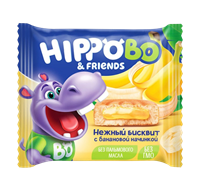 Пирожное HippoBo с банановый начинкой 32гр