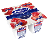 Йогурт Alpenland Малина Клубника 7,5% 95гр