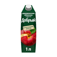 Сок Добрый Деревенские яблочки  1л.