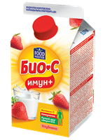 БИО-С Имун+ со вкусом клубники 0,45л жир 3,2%