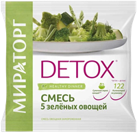 Смесь 5 зеленых овощей DETOX Мираторг 400гр