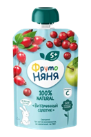 Пюре Фруто-Няня витаминный салатик с черникой пауч 90гр