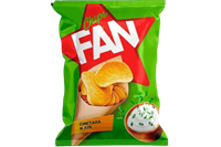 Чипсы "FAN" Сметана и лук 120гр
