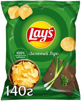 Чипсы Lay's молодой зеленый лук 140 гр.