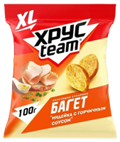 Сухарики ХРУСteam Багет Индейка с горчичным соусом 100 гр.