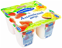 Йогурт Alpenland Клубника Персик Маракуйя 0,3% 95гр