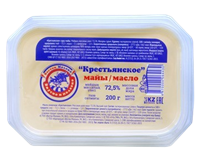 Масло Крестьянское в контейнере 200гр. жир 72,5