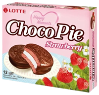 Печенье бисквитное Lotte Choco-Pie Клубника 336гр