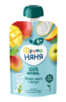 Пюре Фруто-Няня 90гр пауч из яблок и манго с йогуртом