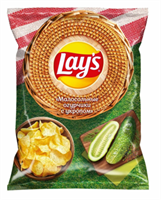 Чипсы Lay's Малосольные Огурчики 140 гр