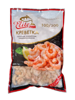Креветка Elite Fish 100/200 сыр чищеная( коктейльная) с/мор ЭКОНОМ 1кг