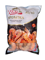 Креветки Elite Fish 40/60 морож.в панцире с голов. бланш паром Эконом Китай