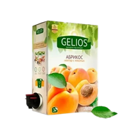 Сок GELIOS Абрикосовый с мяк, прямого отжима, 40%, коробка+пакет с краником, 3л