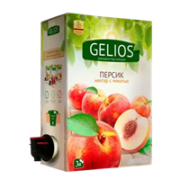 Нектар GELIOS Персик 50%, коробка+пакет с краником, 3л